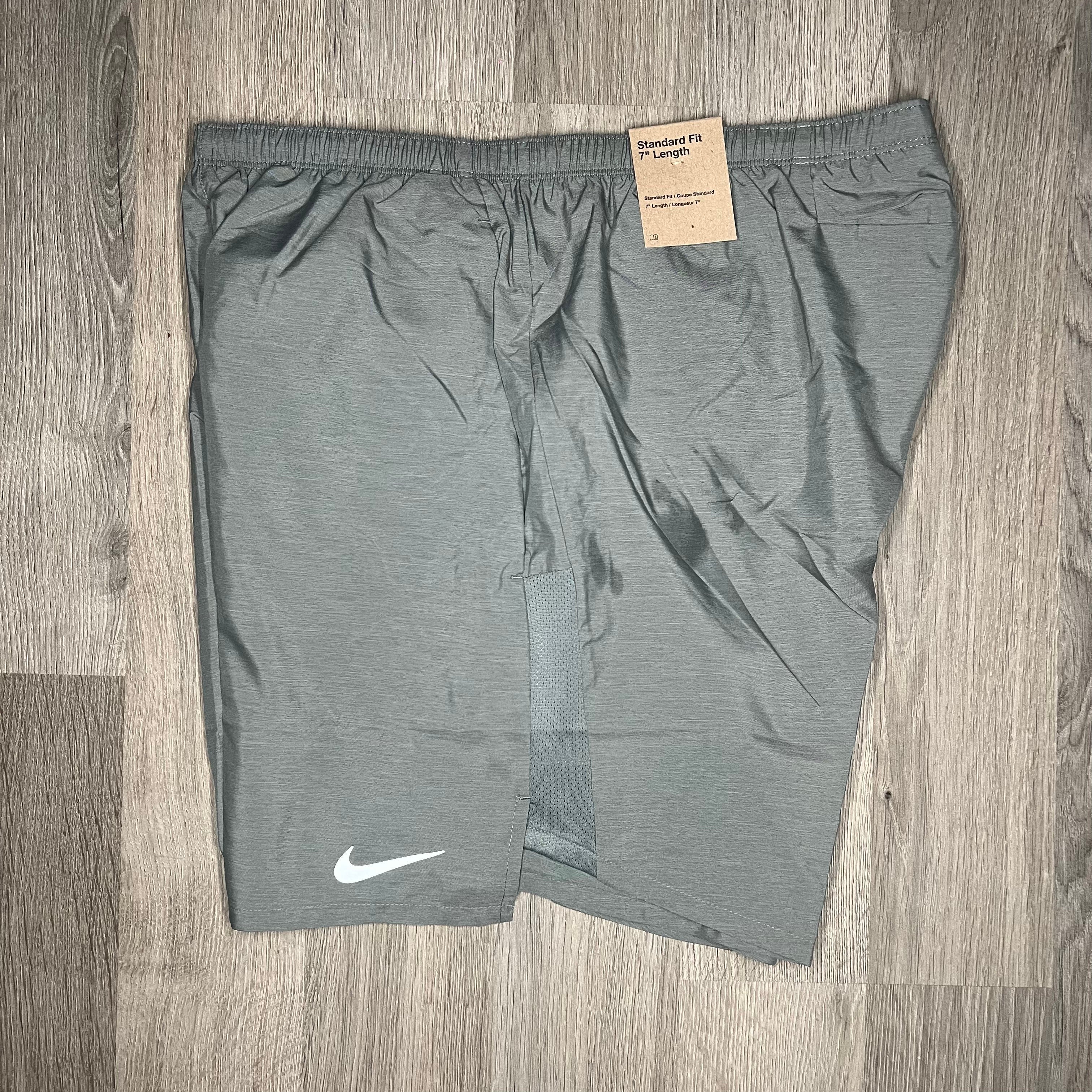 Nike Miler & Challenger Set - Tee & Shorts - Volt / Grey