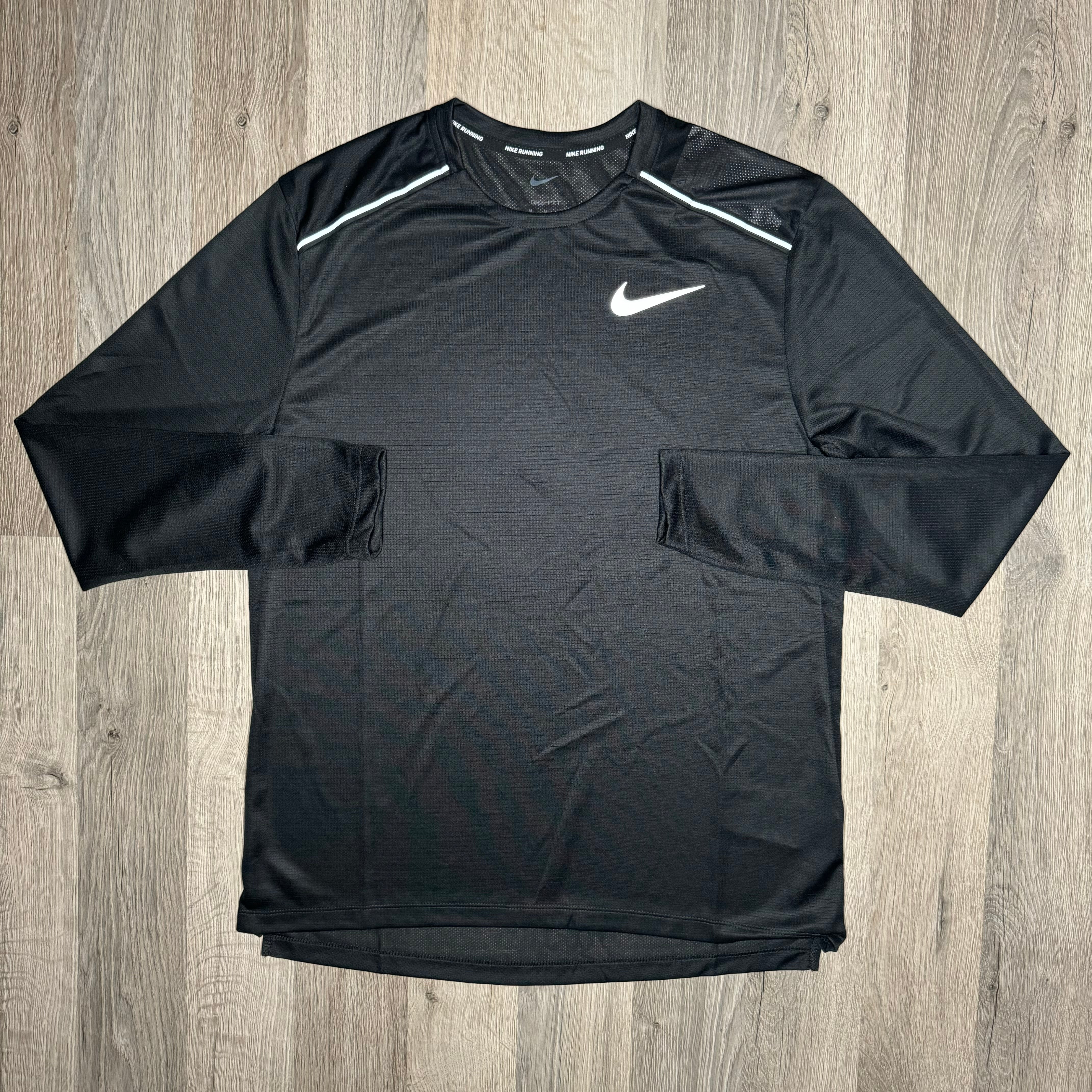 Nike Miler Long Sleeve Tee Black