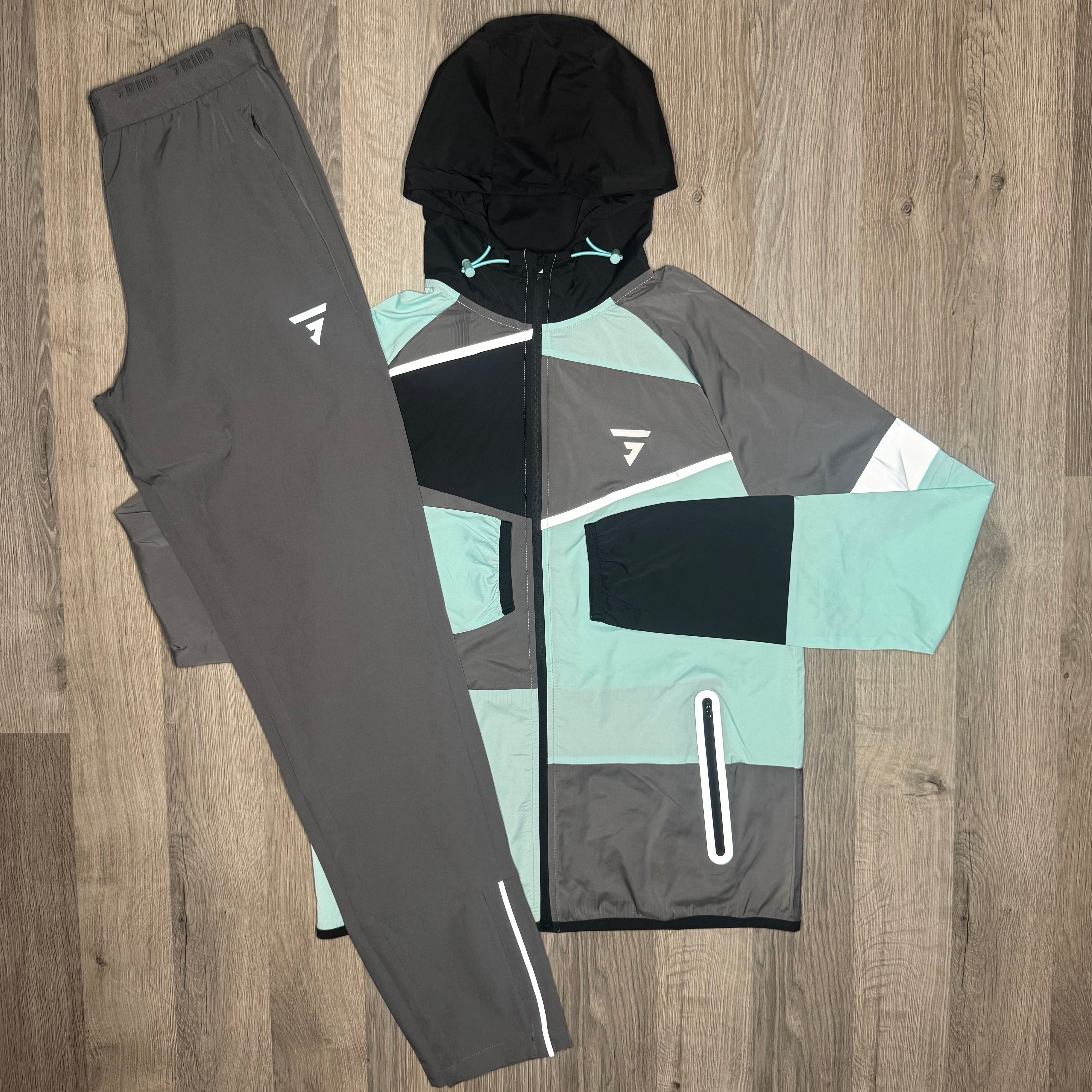 GRIID Panel Set - Windrunner & Bottoms -  Aqua / Grey