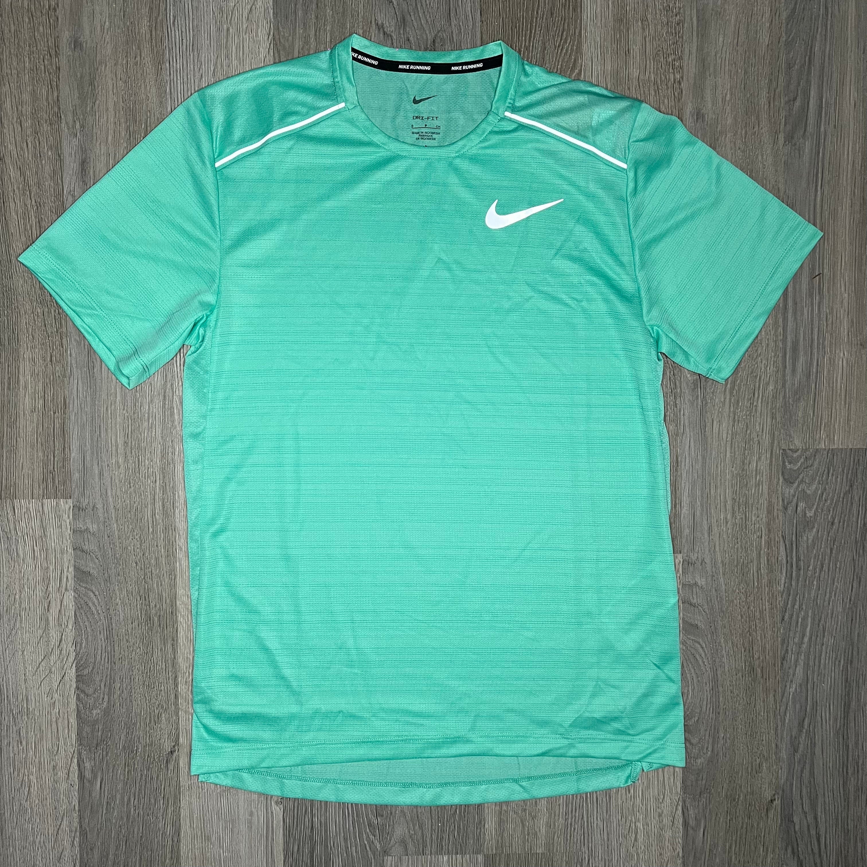 Nike Miler & Flex Stride Set - Tee & Shorts - Light Menta / Black