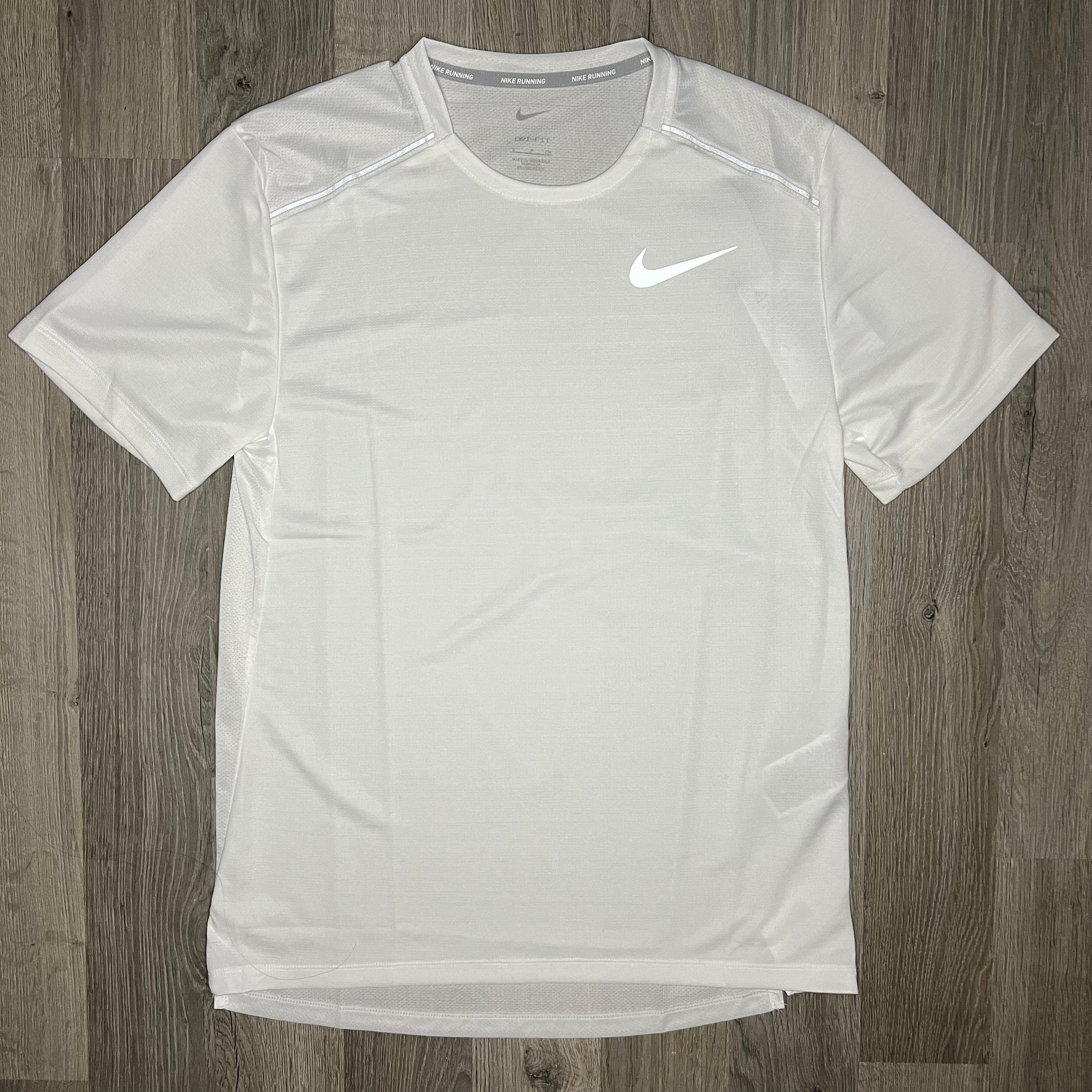 Nike Miler & Dri Fit Set  - Tee & Shorts - White / Black