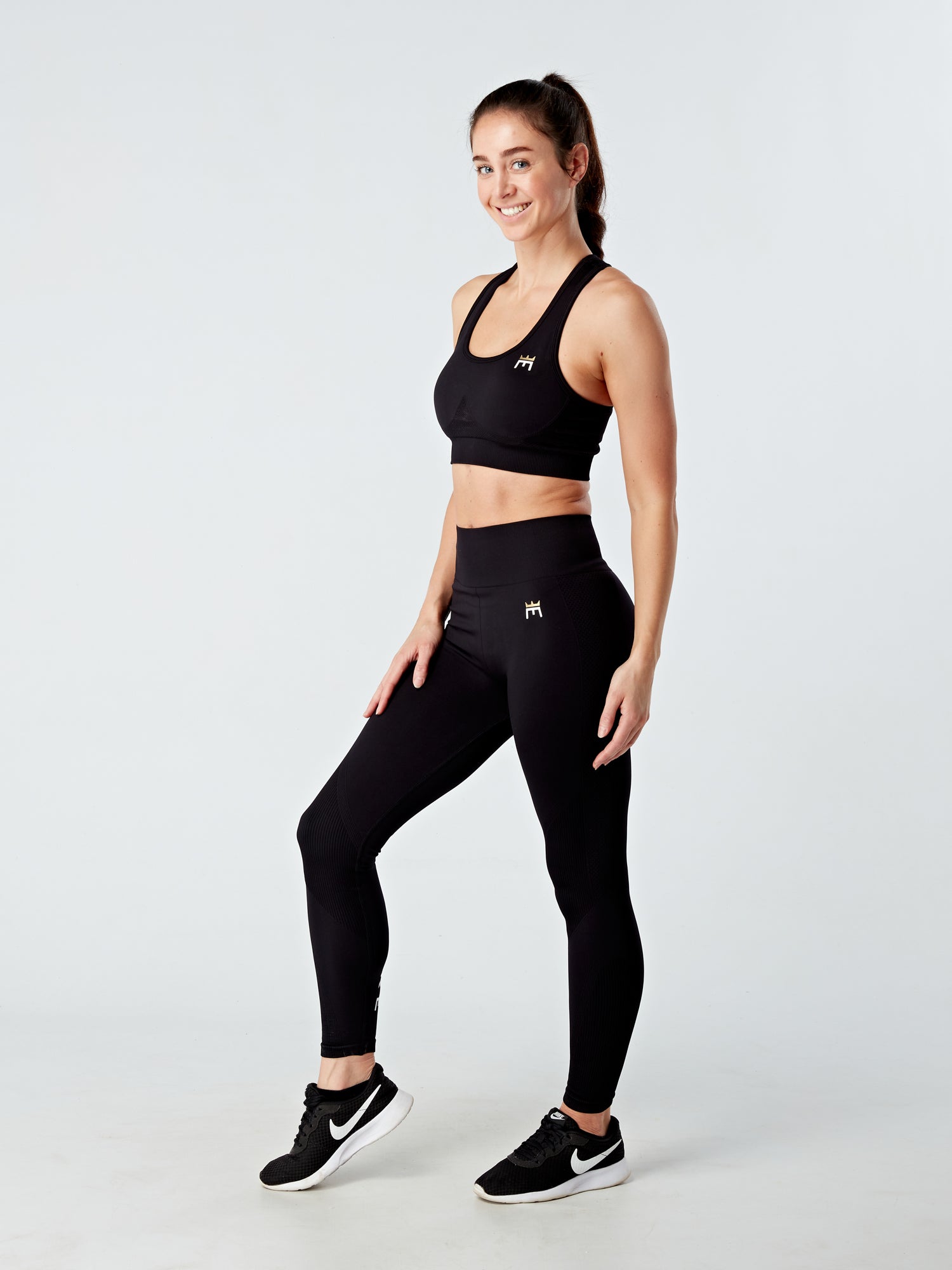 EVOLVE GOLD LUX LEGGINGS - BLACK