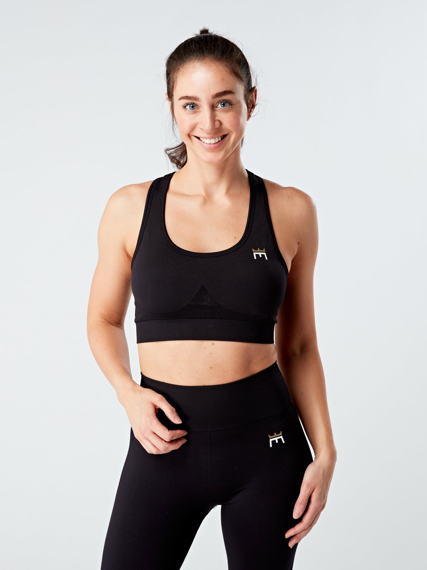 EVOLVE GOLD LUX SPORTS BRA - BLACK