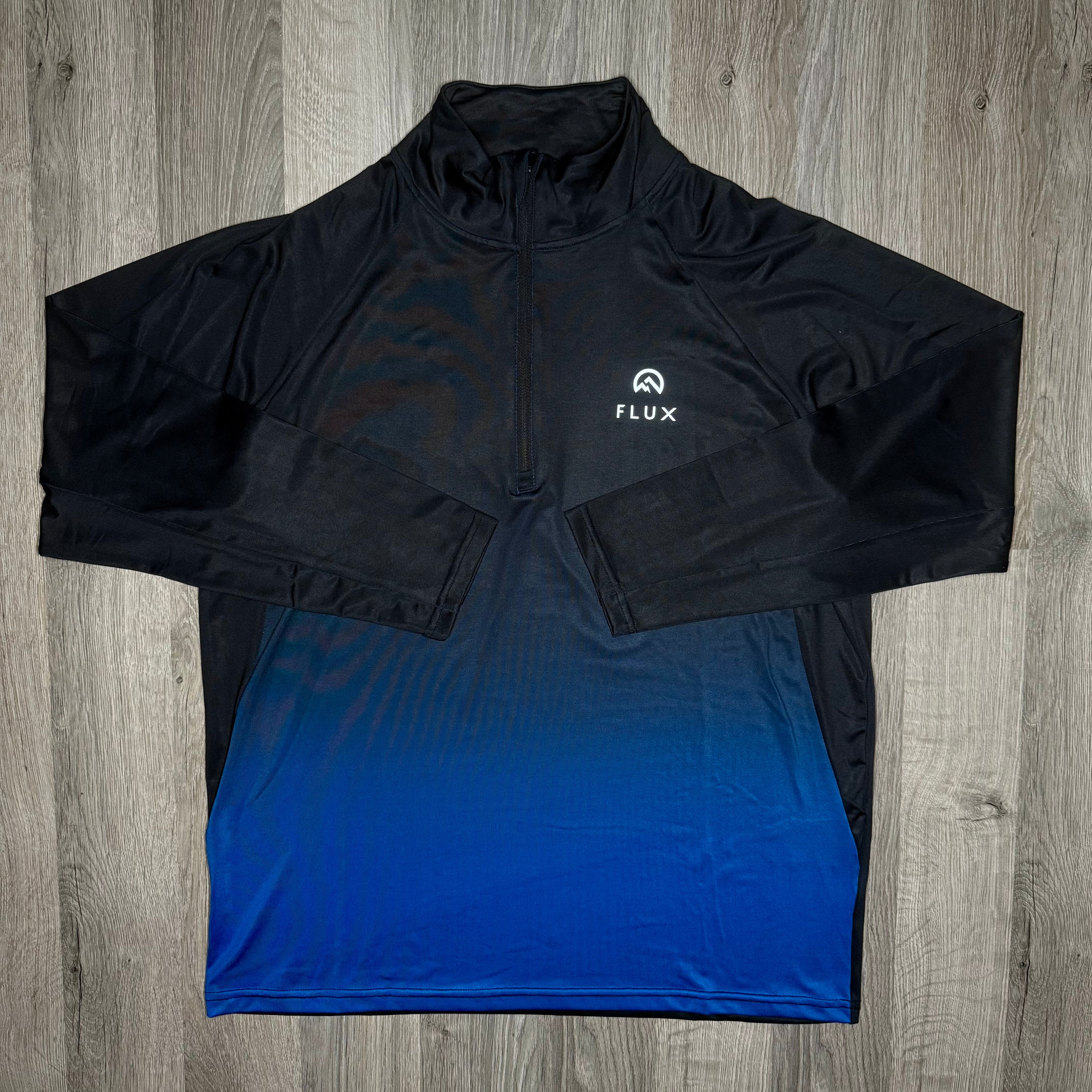 Flux Gradient Half Zip Black / Cobalt