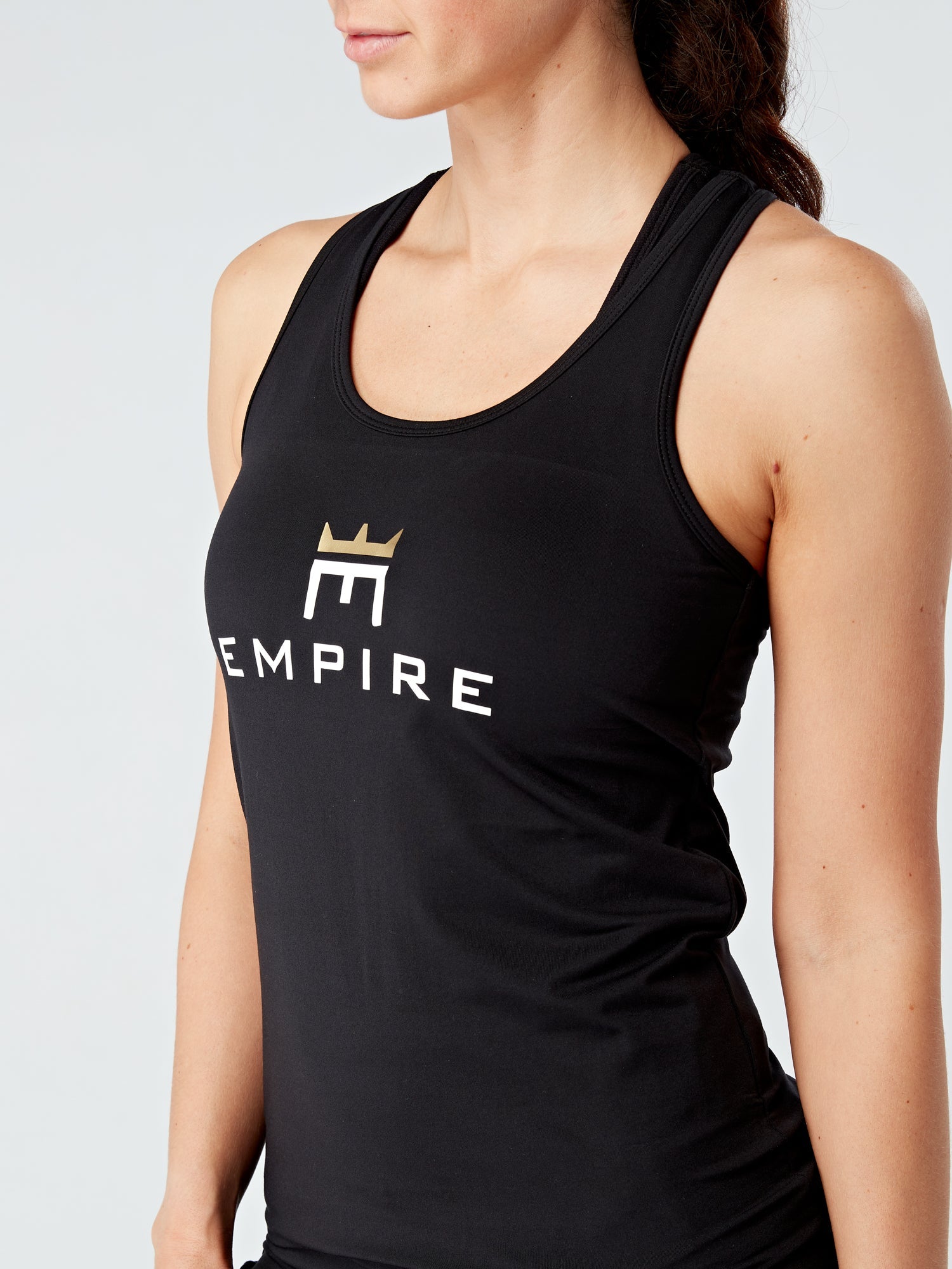 EVOLVE GOLD TANK TOP - BLACK