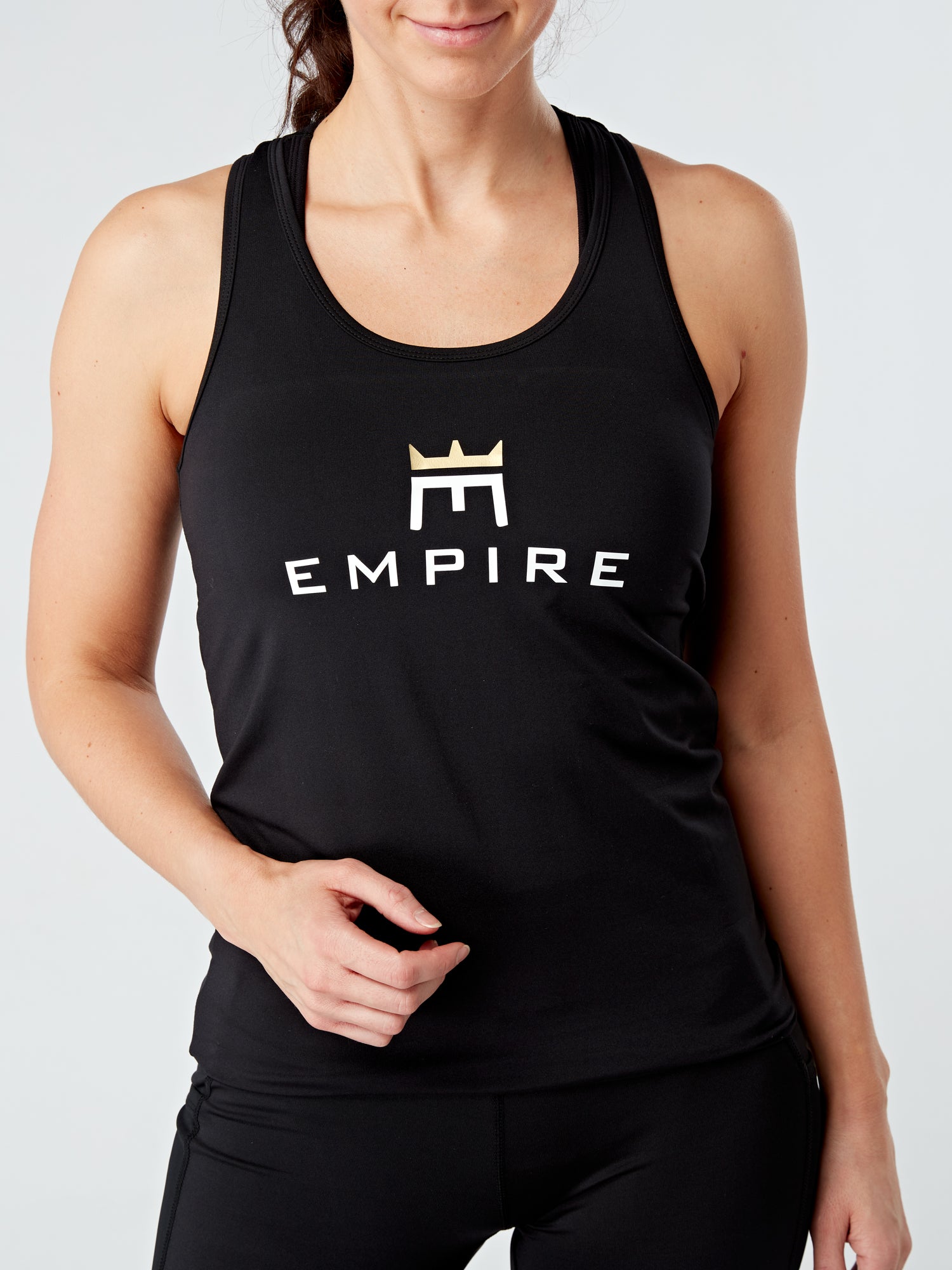 EVOLVE GOLD TANK TOP - BLACK