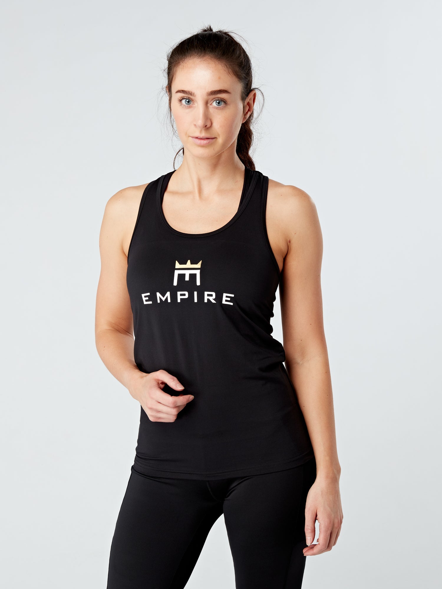 EVOLVE GOLD TANK TOP - BLACK