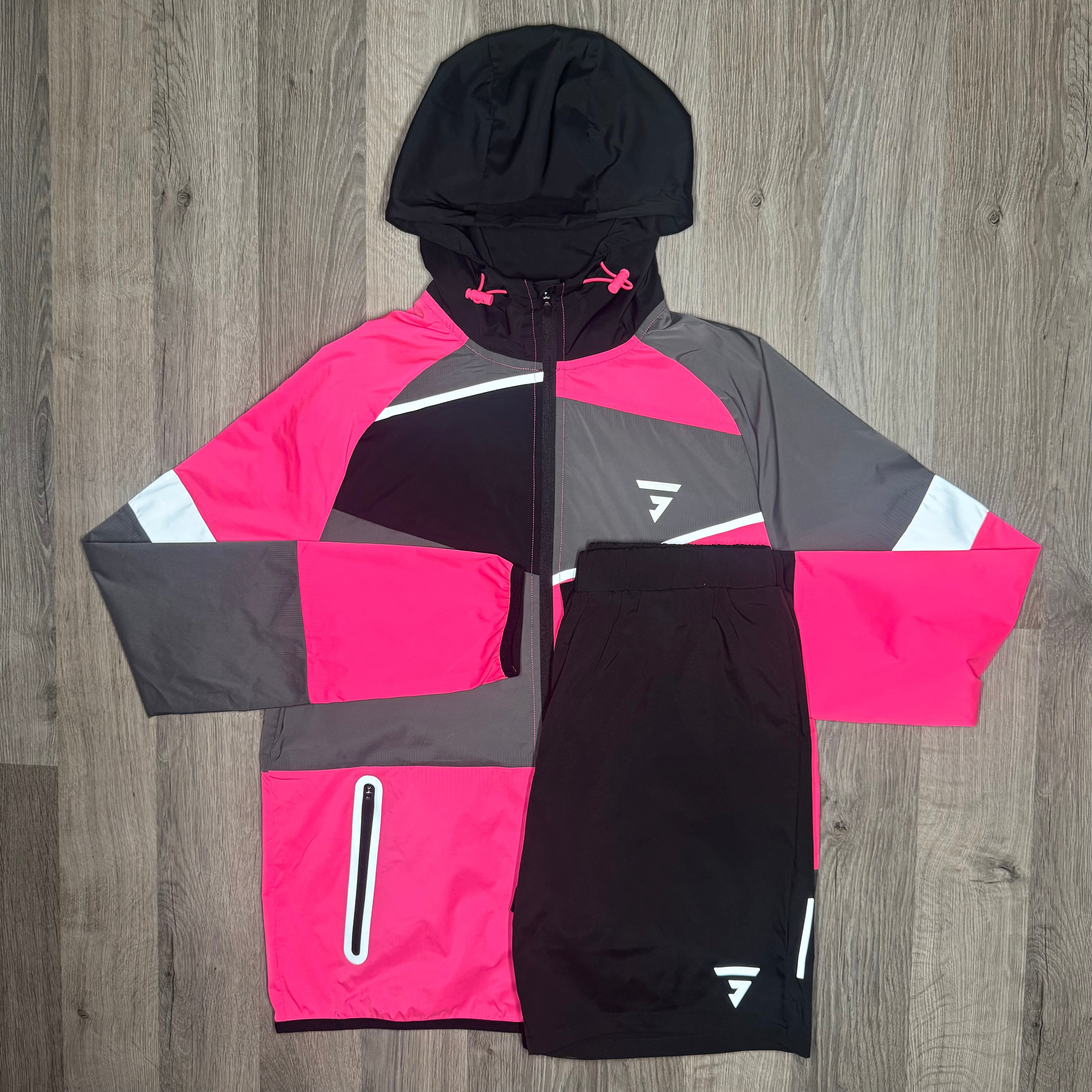 GRIID Panel Windrunner + Dash Short Set - Black/Pink