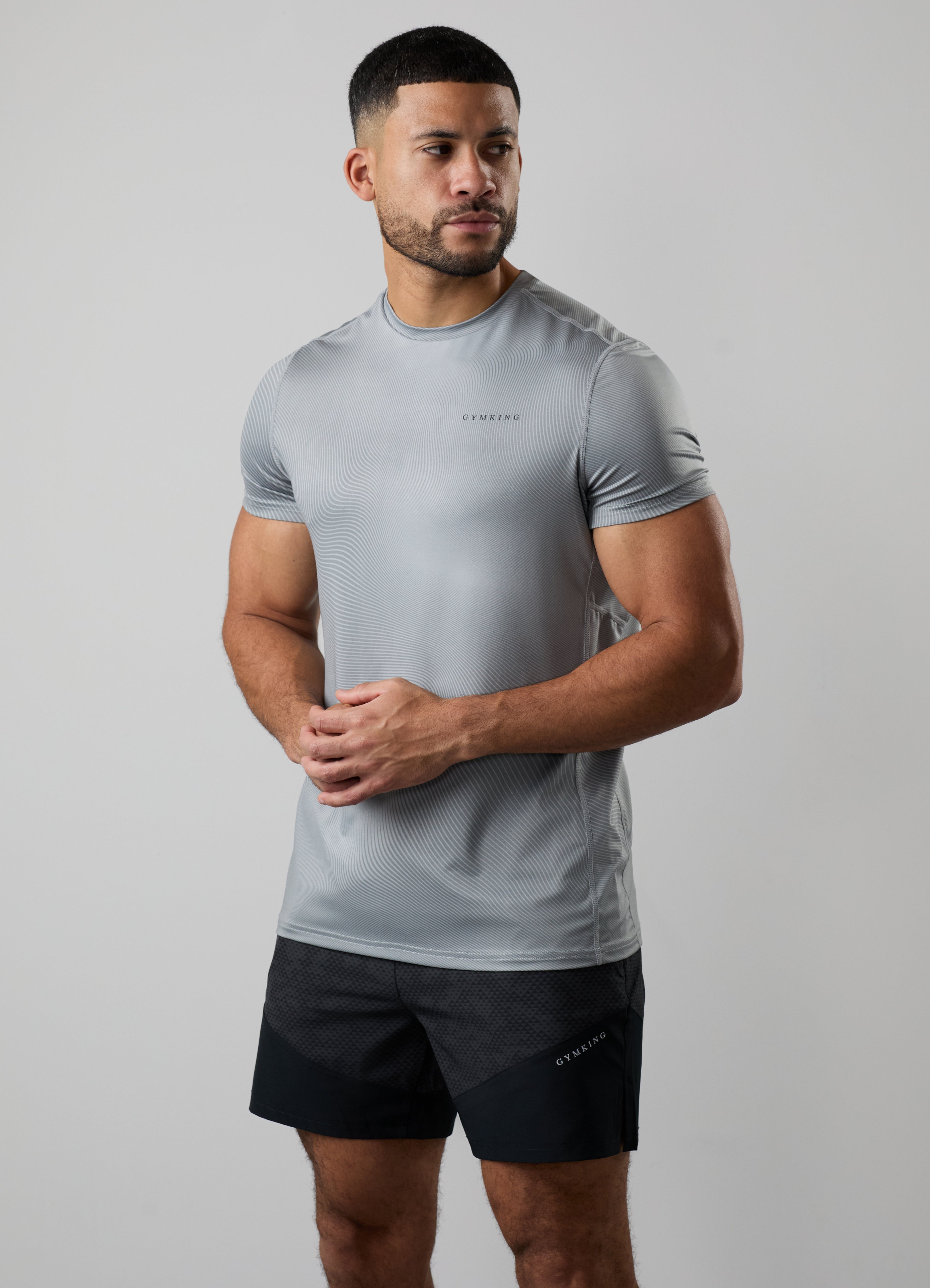 Gym King Enigma Abstract Tee - Urban Grey