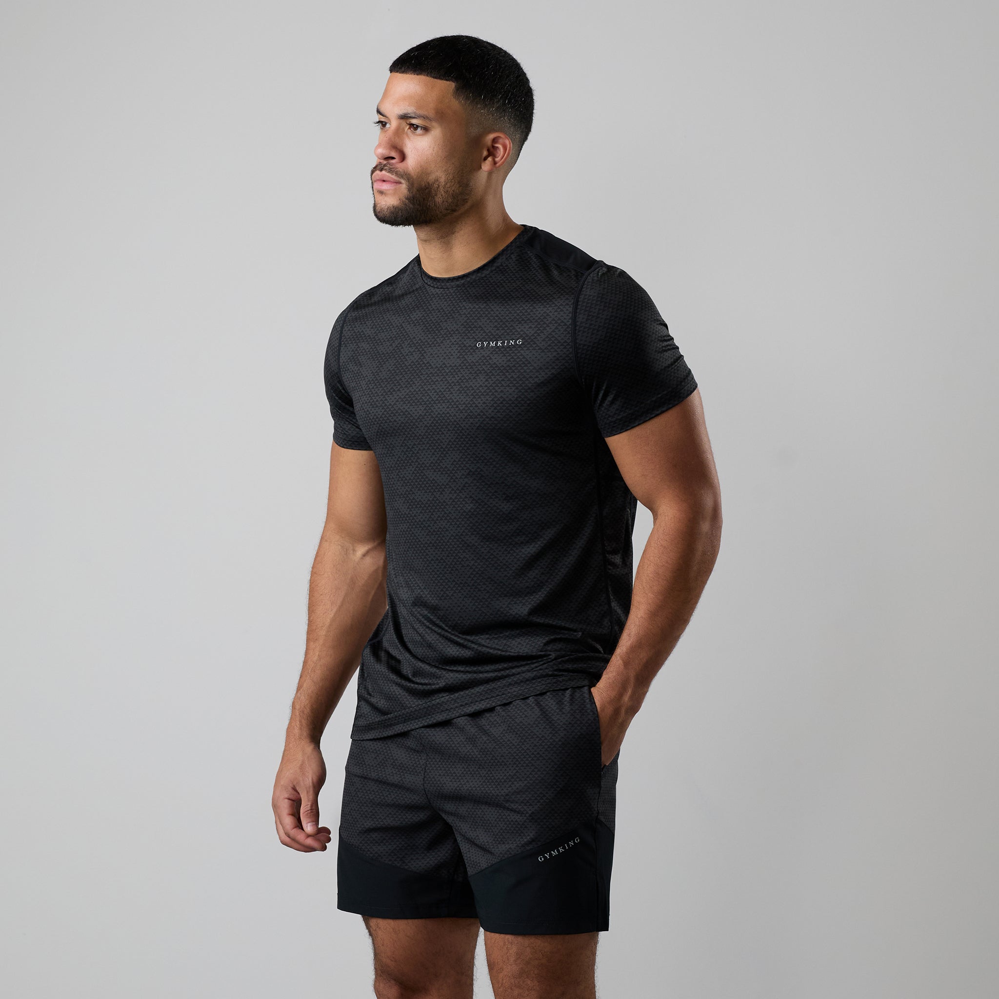 Gym King Enigma AOP Tee - Black