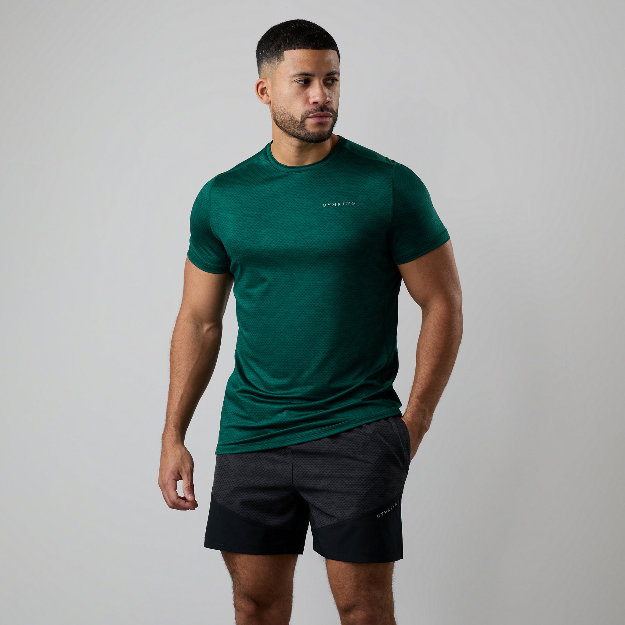 Gym King Enigma AOP Tee - Emerald Green