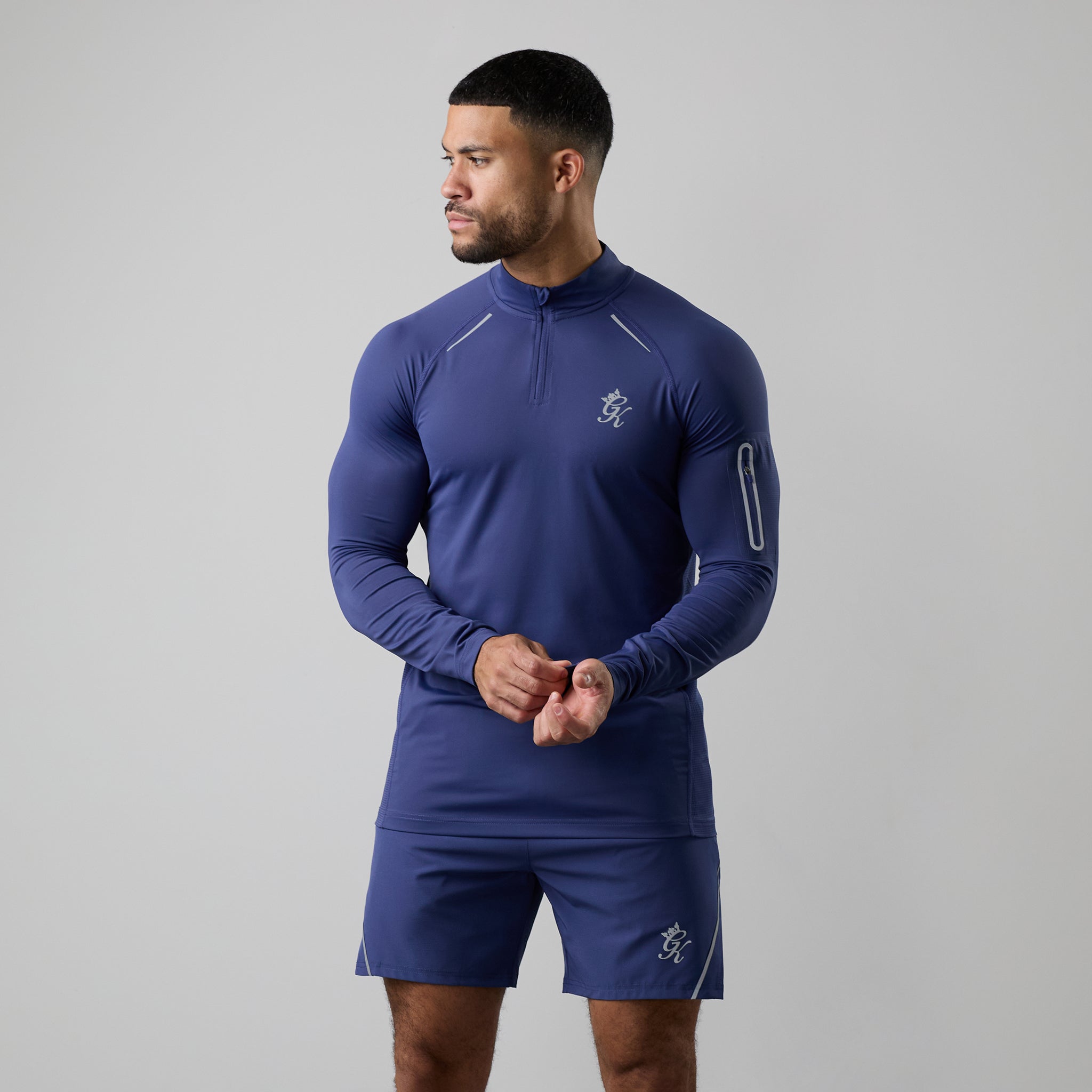 Gym King Flex 2.0 1/4 Zip Funnel - Twilight Blue