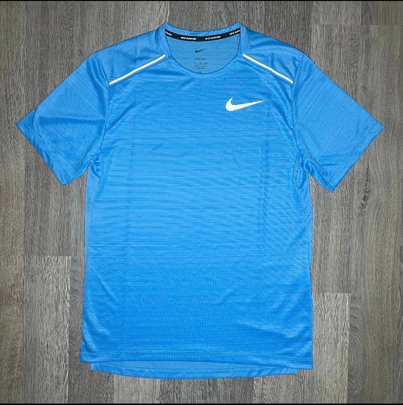 Nike Miler & Challenger Set - Tee & Shorts - University Blue / Grey