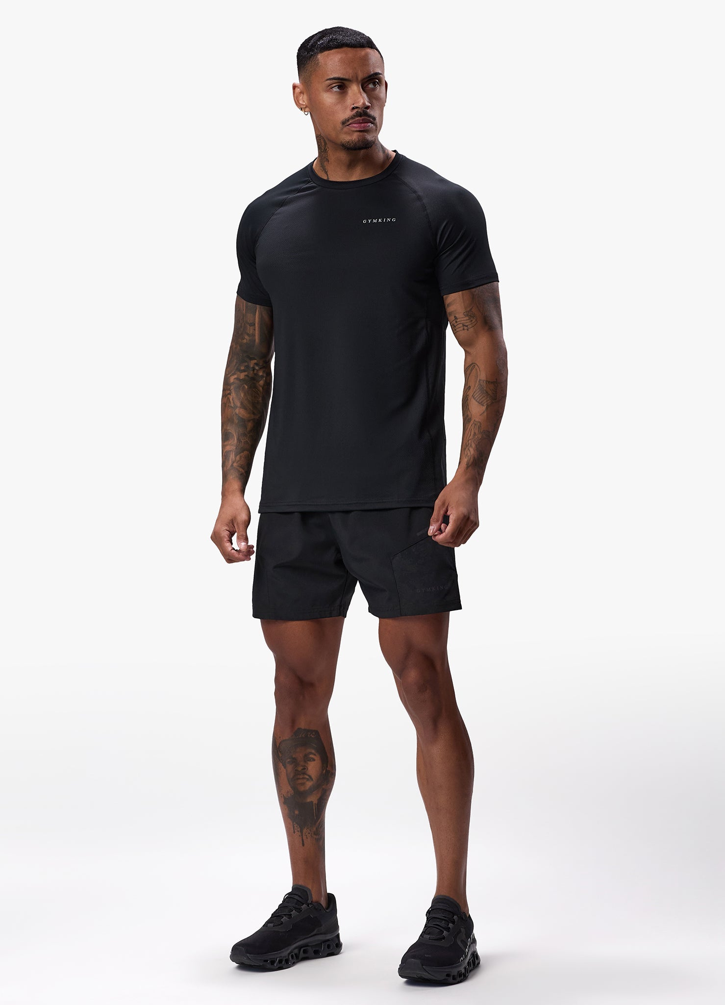 Gym King Energy Linear Tee - Black