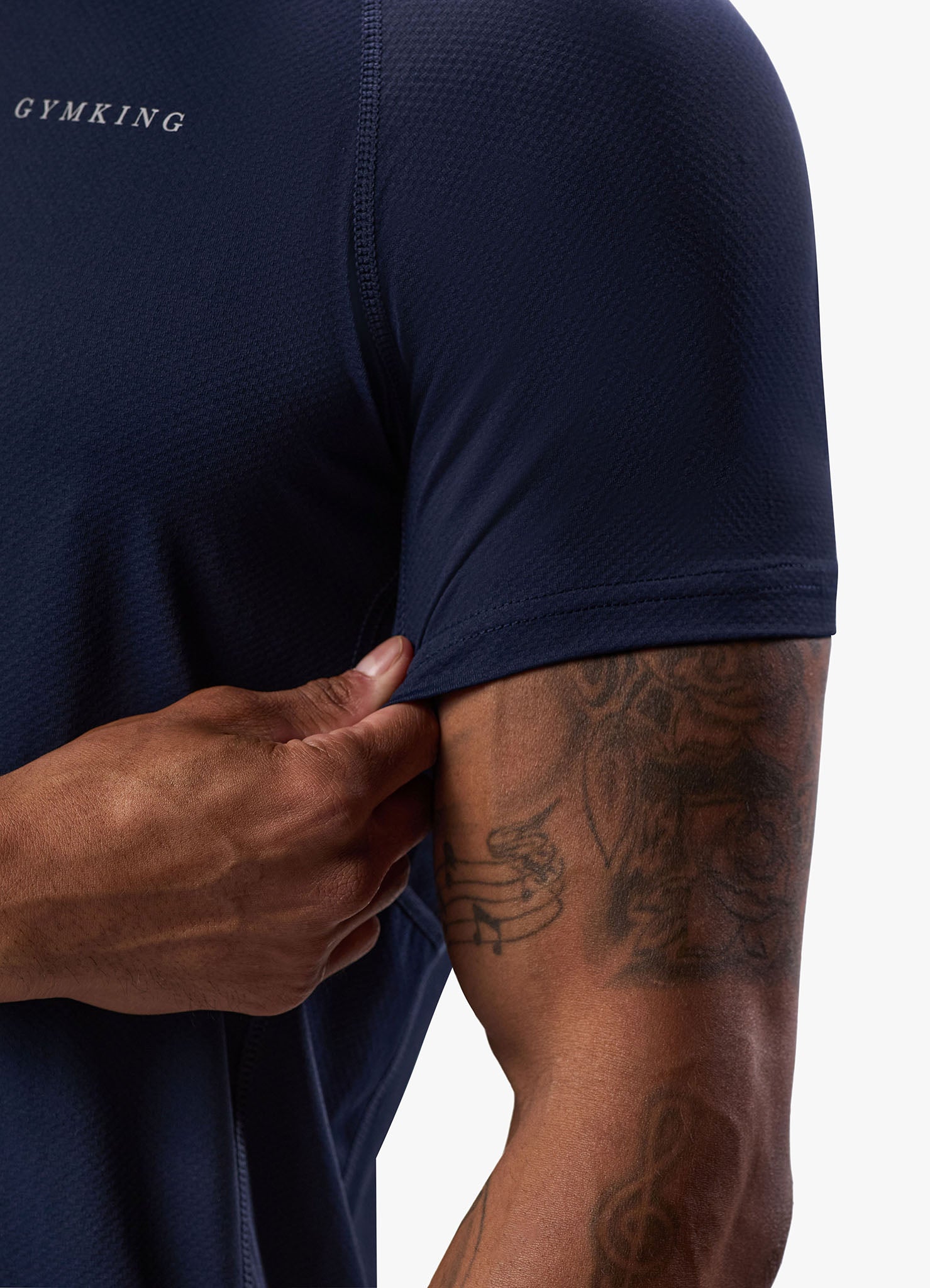 Gym King Energy Linear Tee - Navy