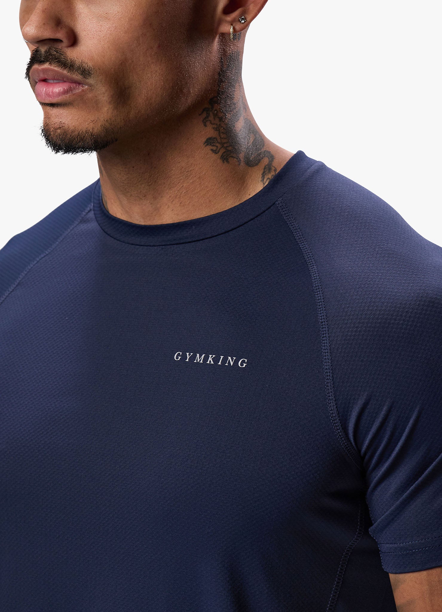 Gym King Energy Linear Tee - Navy