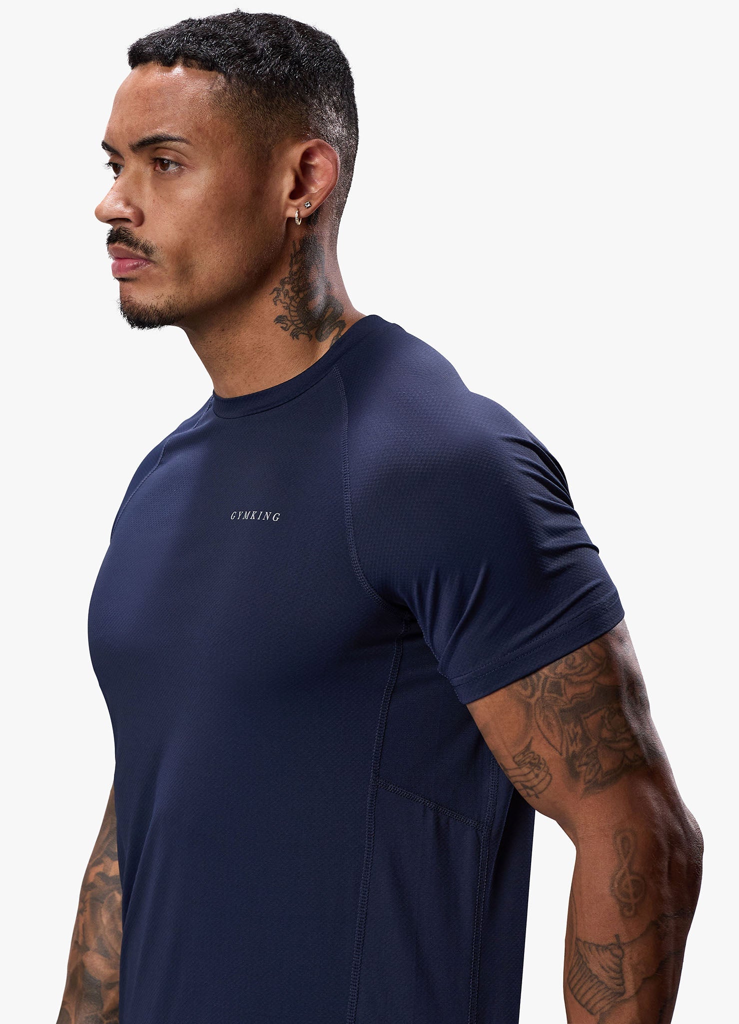 Gym King Energy Linear Tee - Navy