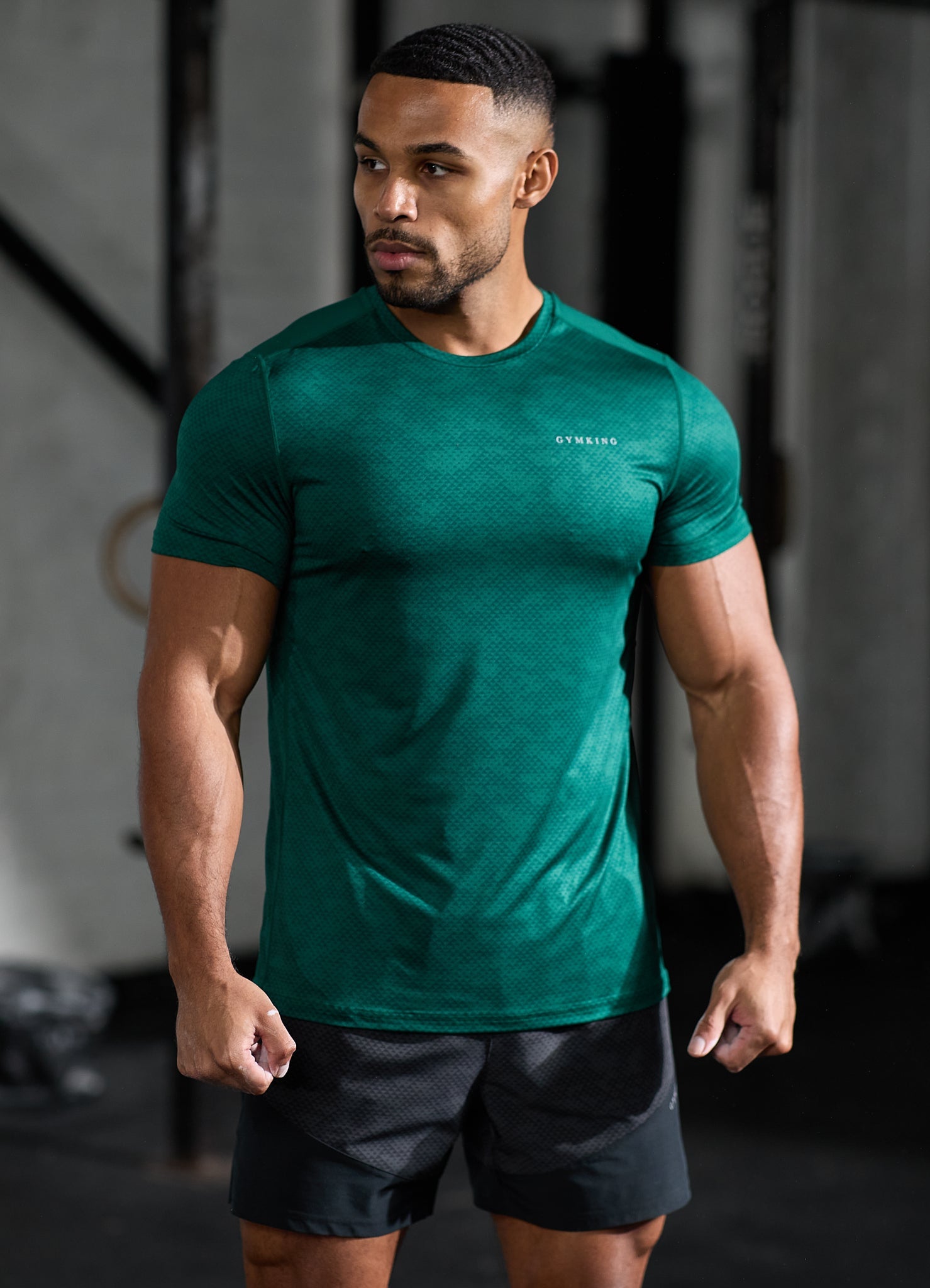 Gym King Enigma AOP Tee - Emerald Green