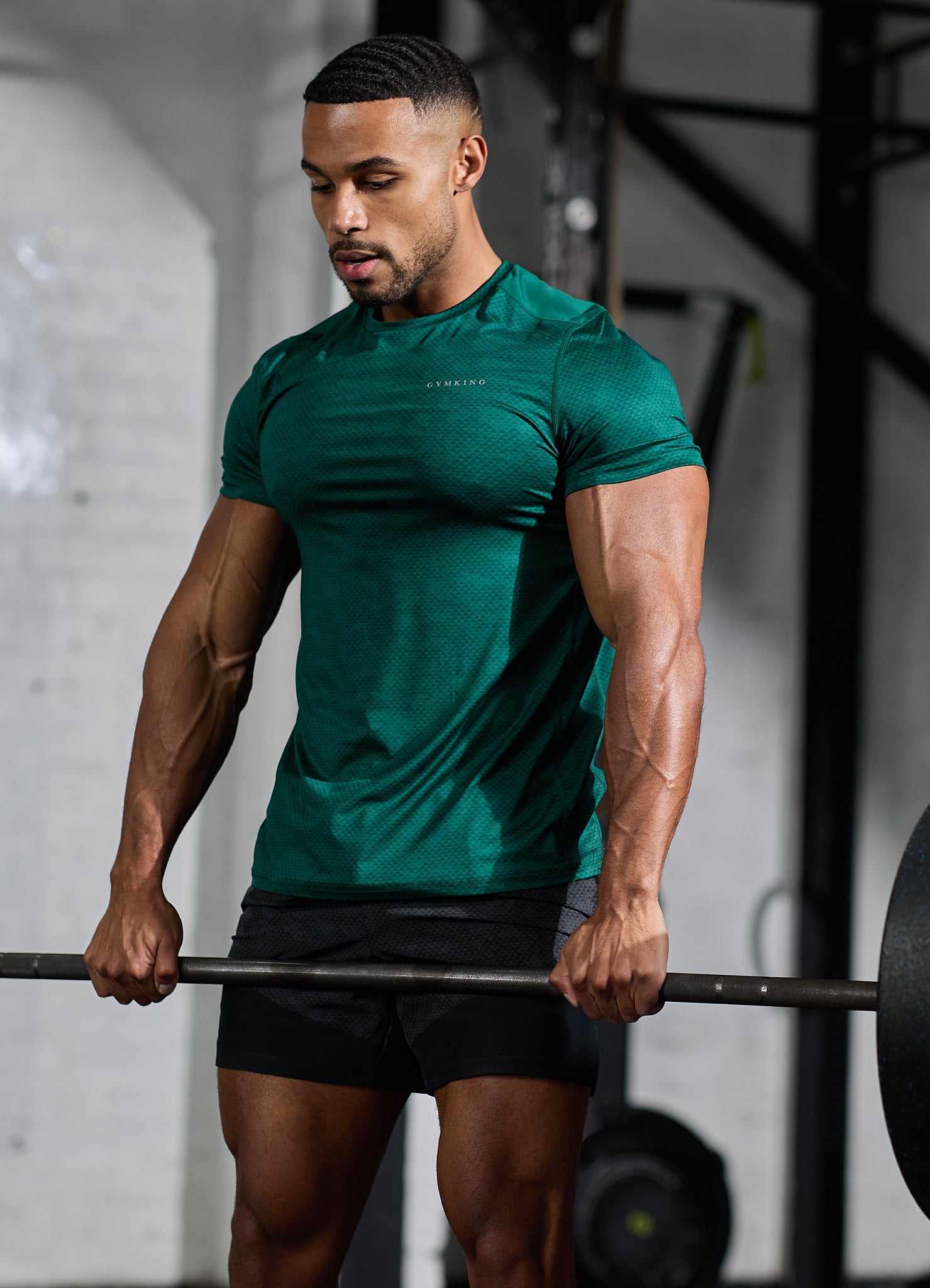 Gym King Enigma AOP Tee - Emerald Green