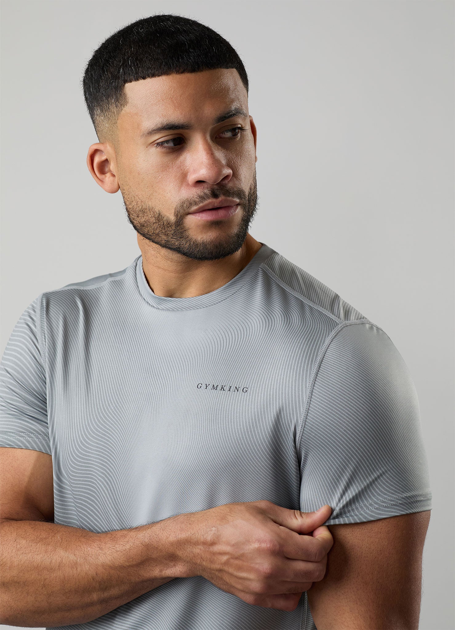 Gym King Enigma Abstract Tee - Urban Grey