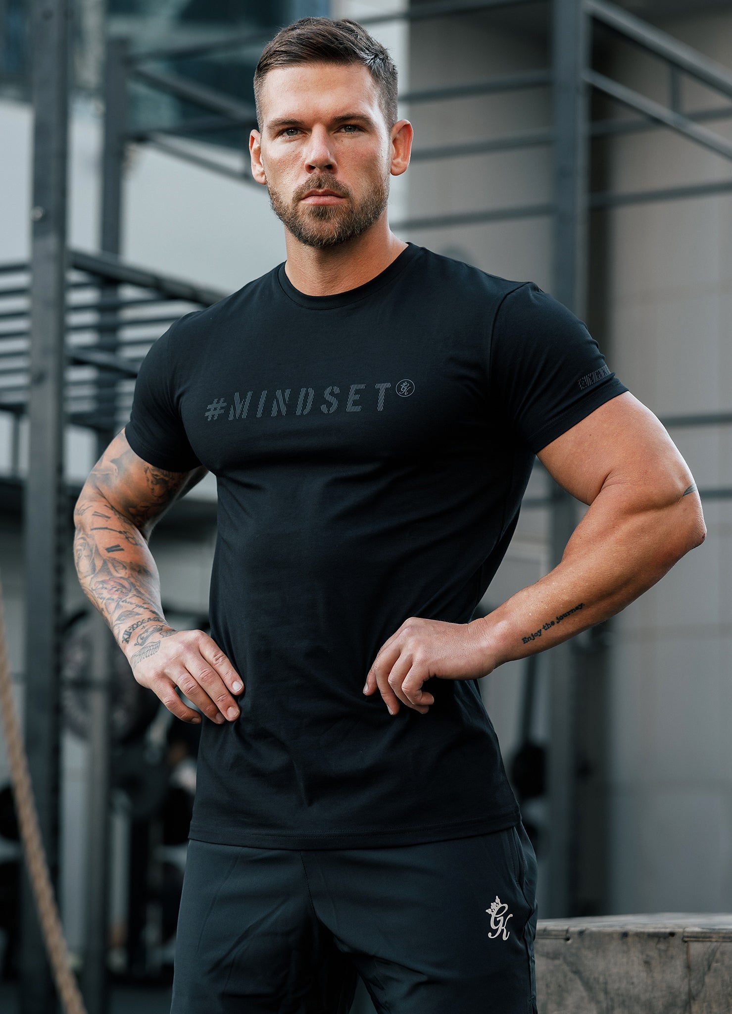 Gym King Mindset Jersey Tee - Black