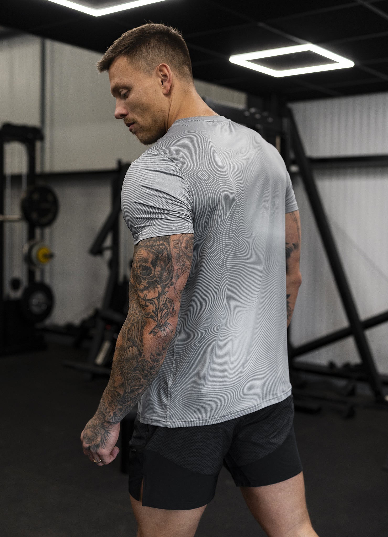 Gym King Enigma Abstract Tee - Urban Grey